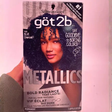 Got2b Metallics M66 Blue Charcoal Permanent Hair Dye 7 Pack – New