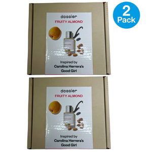 Dossier Fruity Almond Eau de Parfum Spray 50ml 1.7 oz 2 Pack New