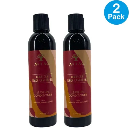 As I Am Jamaican Black Castor Oil Leave-In Conditioner 8 Oz 2 Pack New