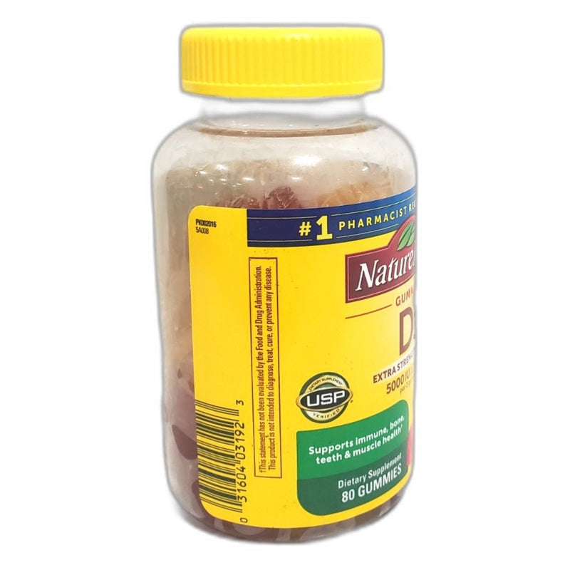 Nature Made D3 5000 IU Gummies Immune Bone Health Exp 12/27 Pack of 2 New
