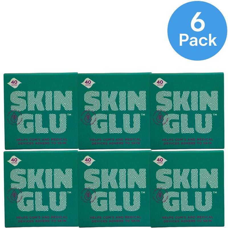 SKIN GLU Adhesive Wipes 40-Count 6 Pack Bundle New