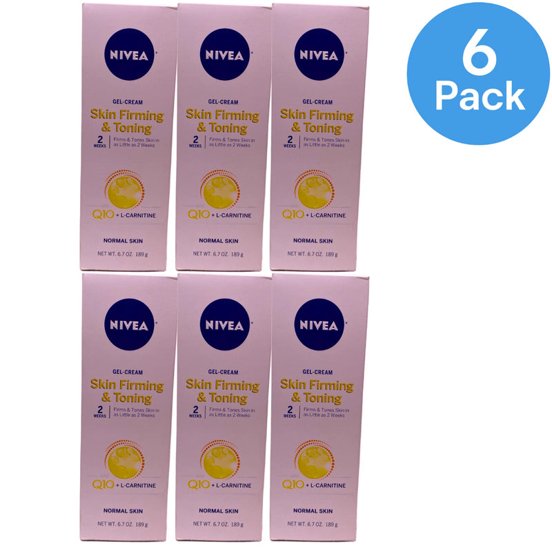 NIVEA Skin Firming & Toning Gel-Cream with Q10 6.7 oz 6 Pack New