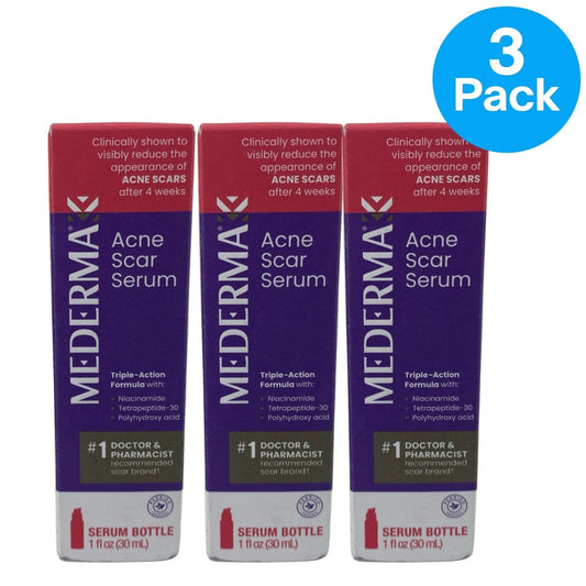 Mederma Acne Scar Serum 1 fl oz Triple Action 3 Pack New