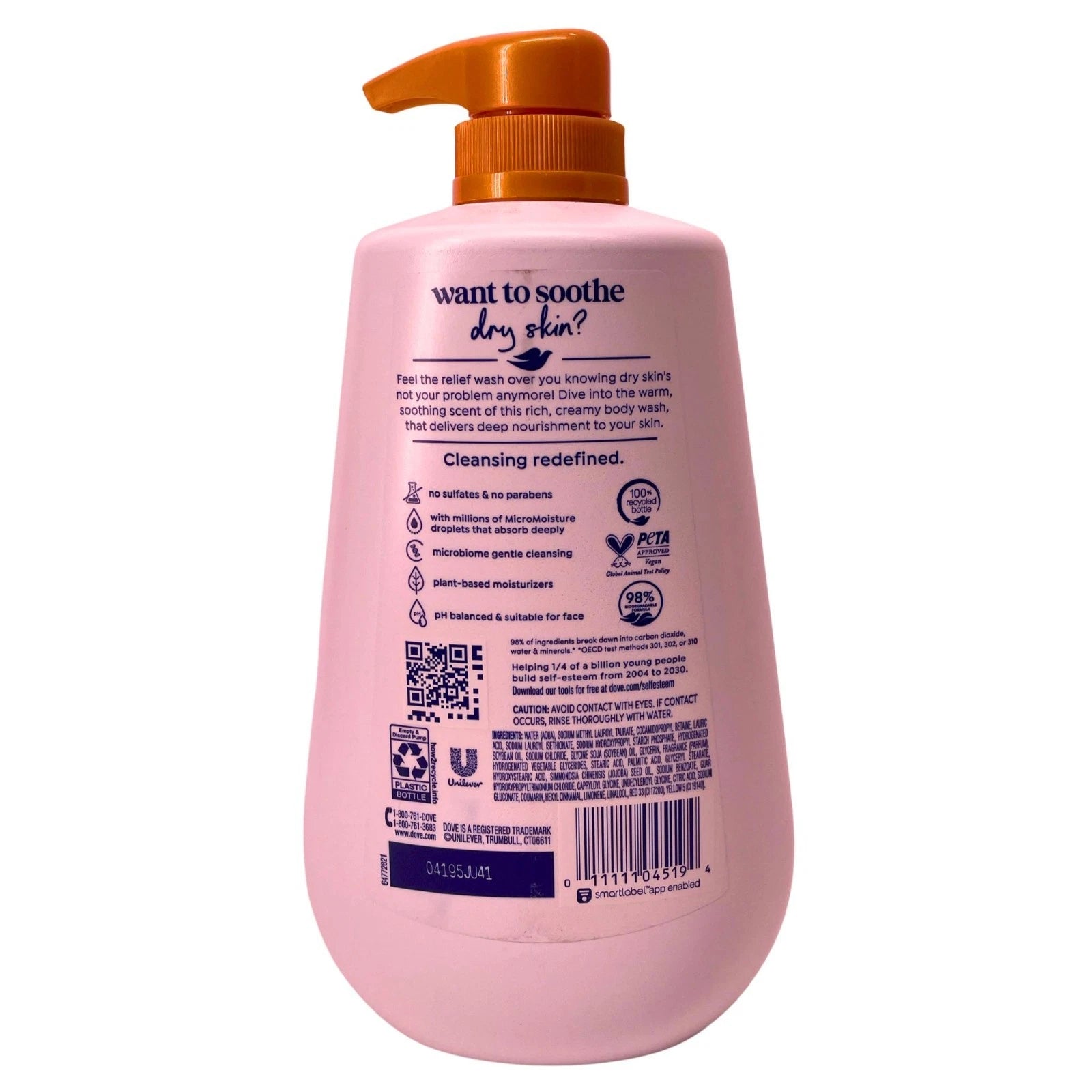 Dove Dryness Relief Body Wash 30.6oz 3 Pack New