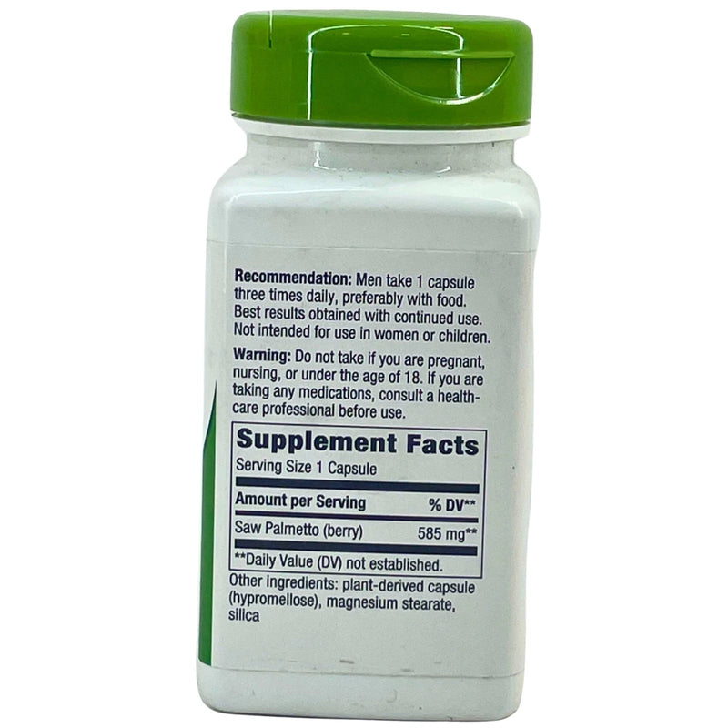 Nature's Way Saw Palmetto Berries 585 mg 100 Vegan Capsules 3 Pack New Exp 07/30