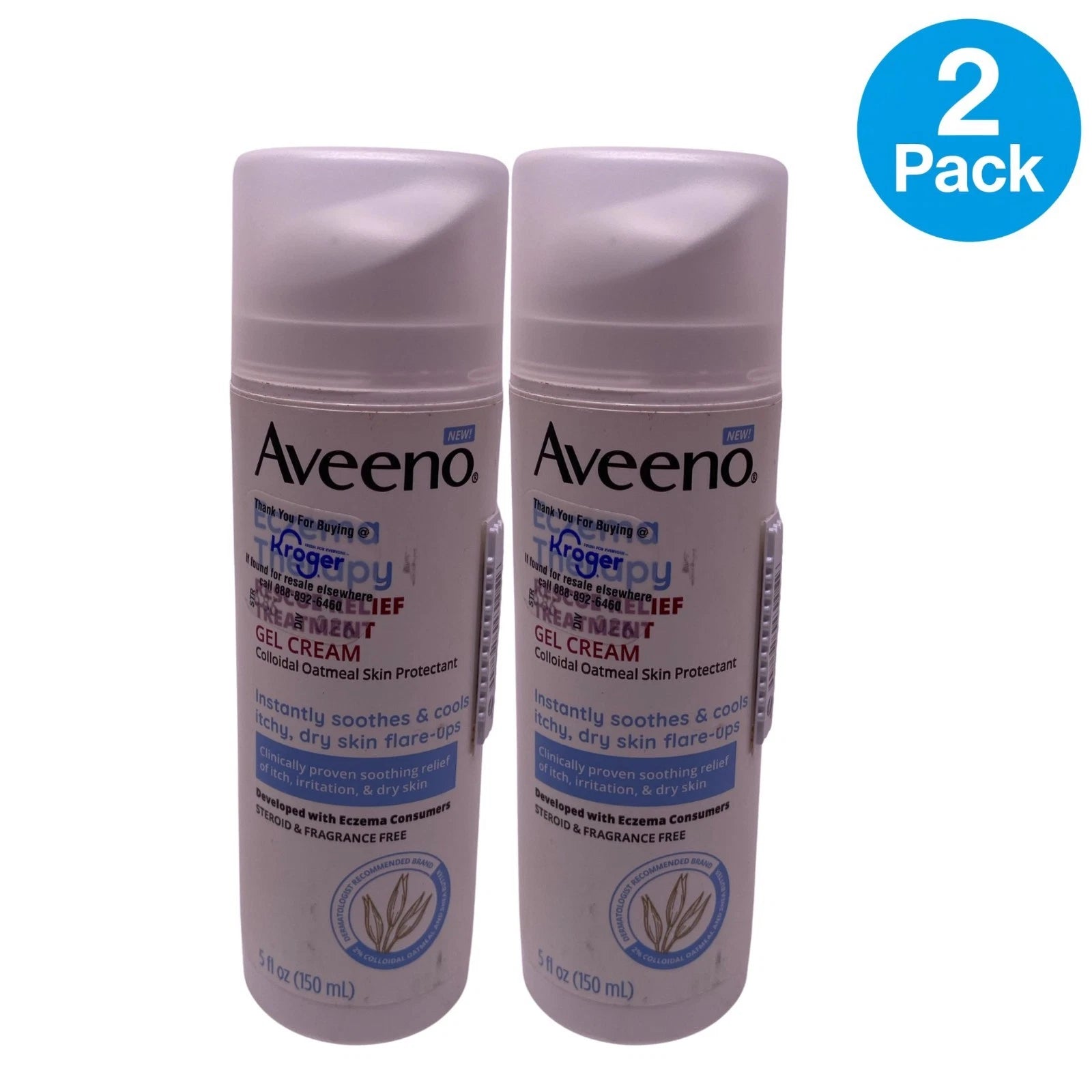 Aveeno Eczema Therapy Gel Cream 5 oz 2 Pack New