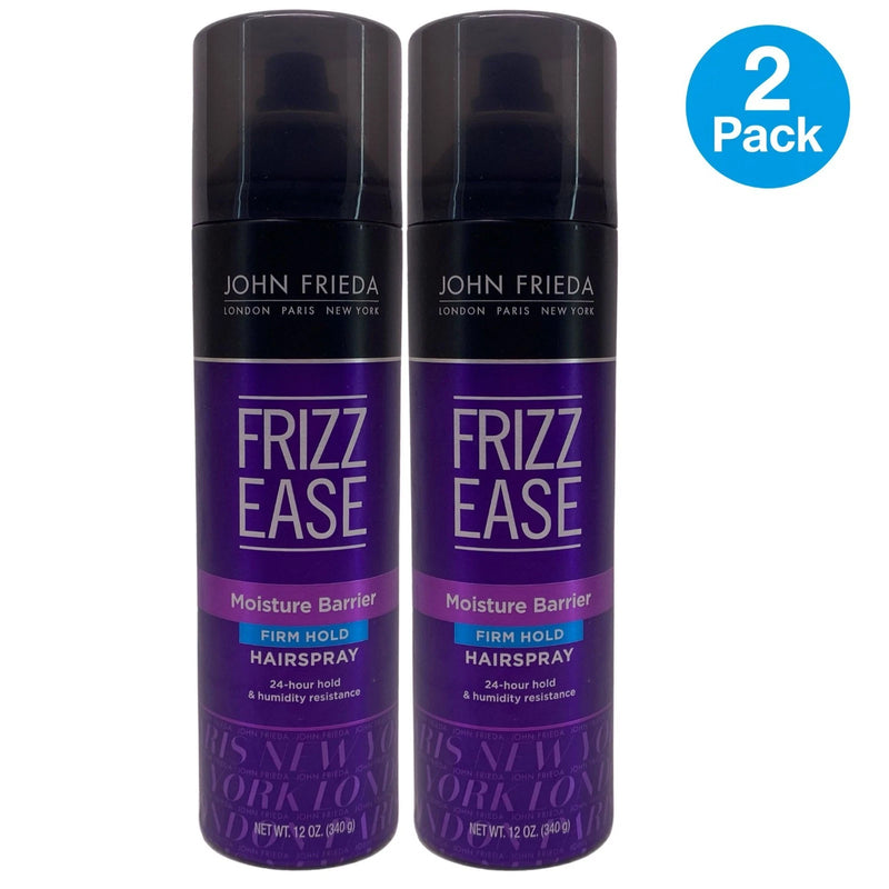 John Frieda Frizz Ease Moisture Barrier Hairspray 12 Oz 2 Pack New
