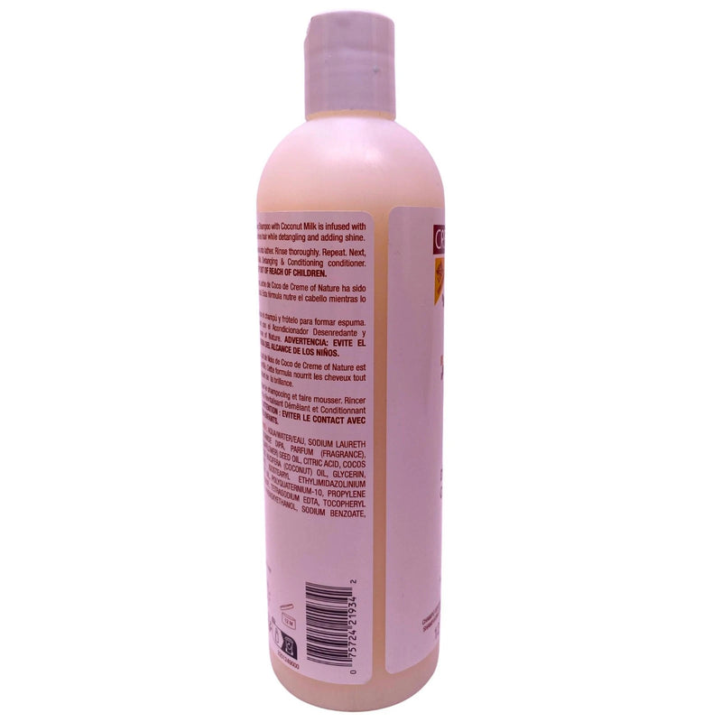 Creme of Nature Coconut Milk Detangling & Conditioning Shampoo 12oz 2 Pack New