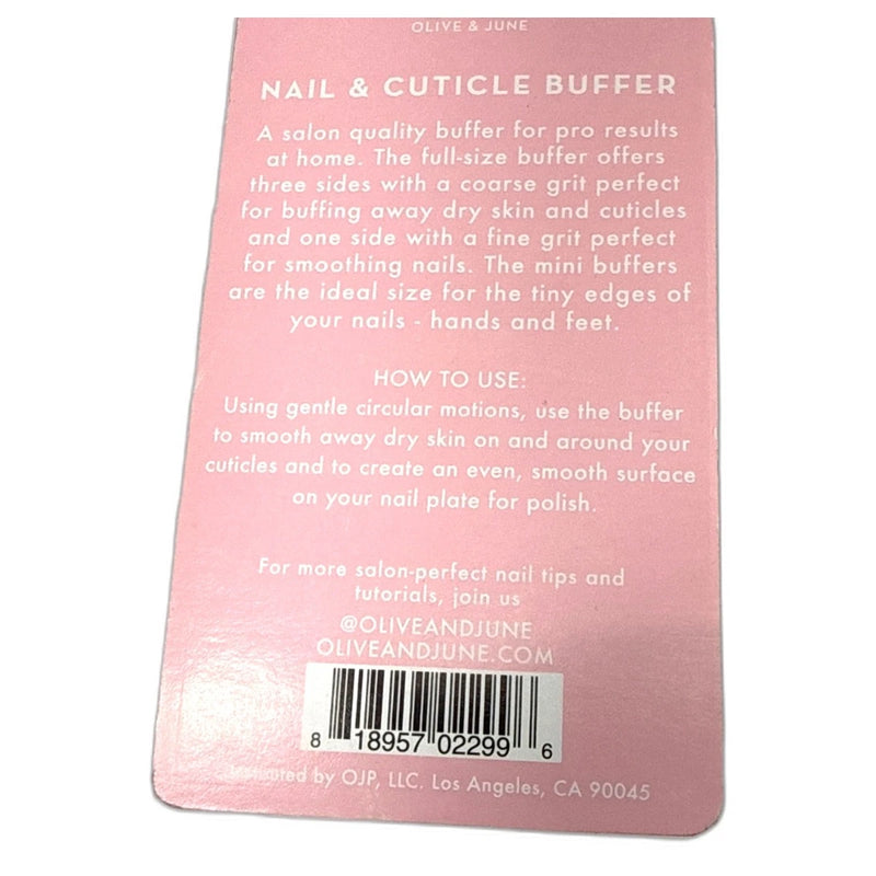 Olive & June Buffer Pack Full Size Mini Nail Buffers 6 Total Pack of 2 New