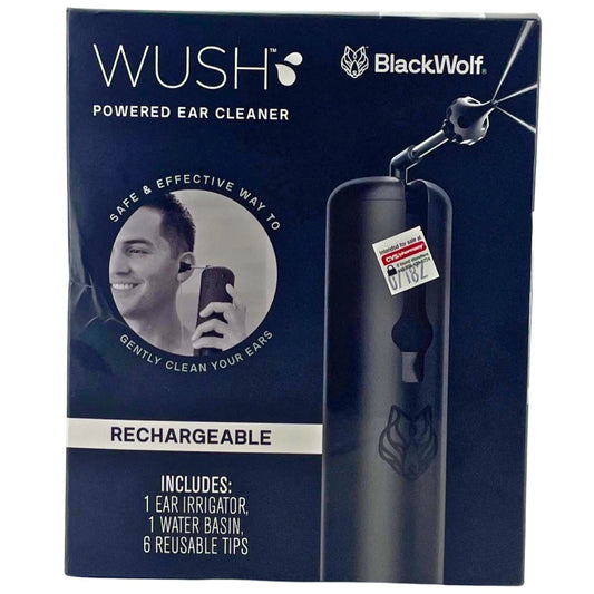 BlackWolf Wush Powered Ear Cleaner Rechargeable Water Irrigator Set 1 Pack New