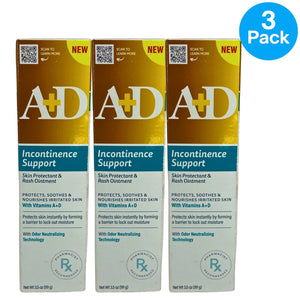 A+D Incontinence Support Ointment Skin Protectant Rash Ointment 3.5 oz Exp 12/26