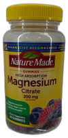 Nature Made Magnesium Citrate Gummies 120 Total Exp 08/27 Pack of 2 New