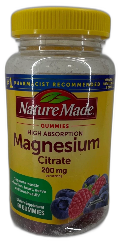 Nature Made Magnesium Citrate Gummies 120 Total Exp 08/27 Pack of 2 New