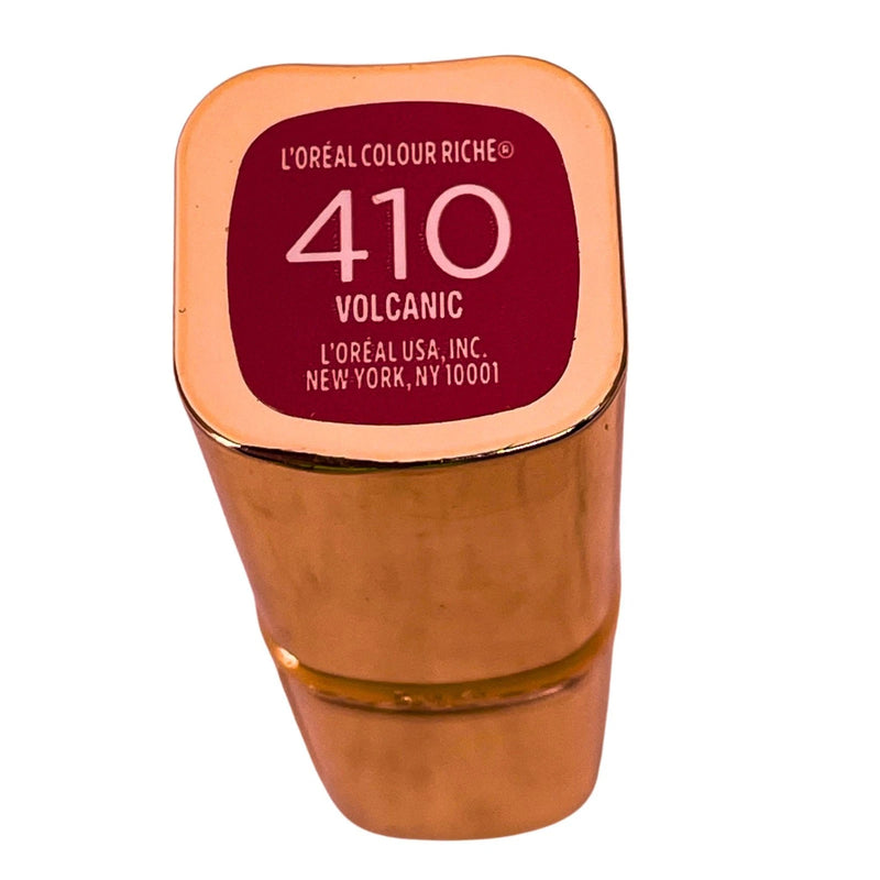 L'Oreal Colour Riche Lipstick 410 Volcanic Red 0.13 oz - 5 Pack Bundle Set