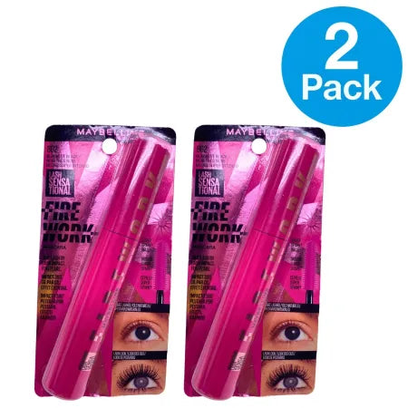 Maybelline Lash Sensational Firework Mascara 802 Blackest Black 2 Pack New