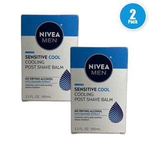 Nivea Men Sensitive Cool Post Shave Balm 3.3oz Aftershave Pack of 2 New