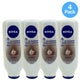 Nivea In-Shower Body Lotion Cocoa Butter 13.5 oz 4 Pack New