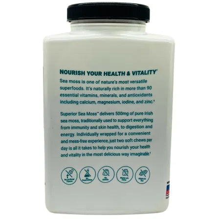 Force Factor Superior Sea Moss 60 Soft Chews – Salted Caramel Flavor – New 2