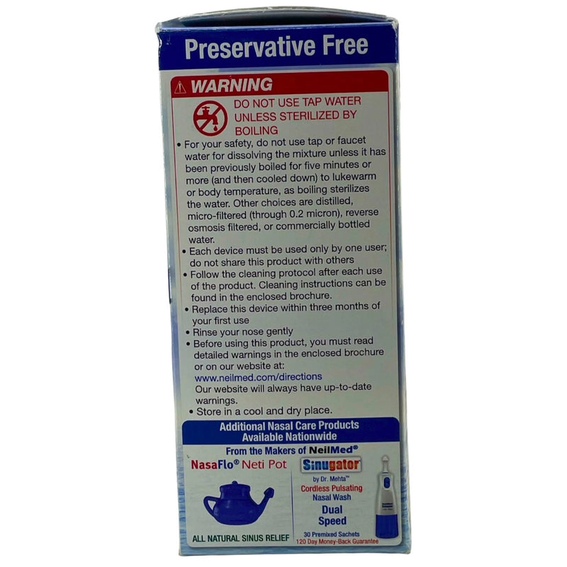 NeilMed Sinus Rinse All Natural Saline Nasal Irrigation Packets 100 Ct 3 Pack