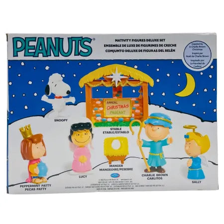 Peanuts Nativity Figures Deluxe Set Christmas Scene – Charlie Brown Snoopy 2