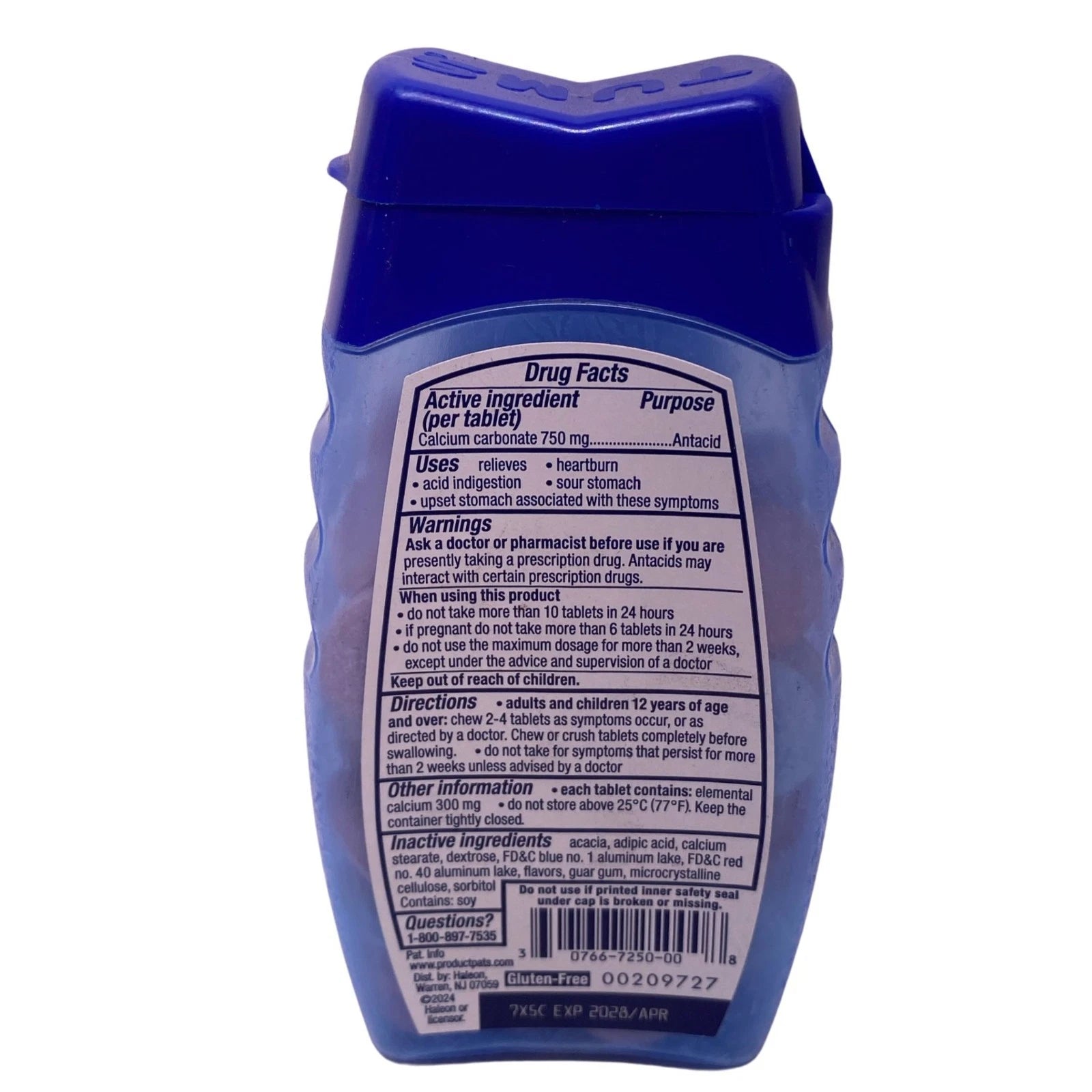 TUMS Antacid Smoothies Berry Fusion 60 Ct 2 Pack New