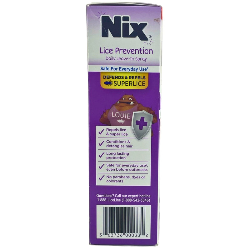 Nix Lice Prevention Daily Leave-In Spray 6 oz 3 Pack New Exp 11/2026