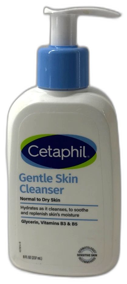 Cetaphil Gentle Skin Cleanser Normal to Dry Skin 8oz Facial Wash Pack of 2 New