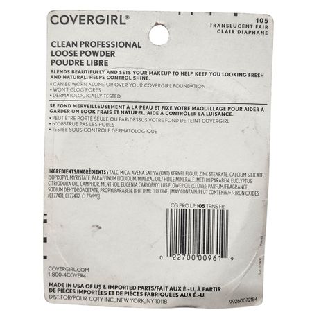 CoverGirl Clean Professional Loose Powder Translucent Fair 105 – 0.7 oz – 1 Pack New