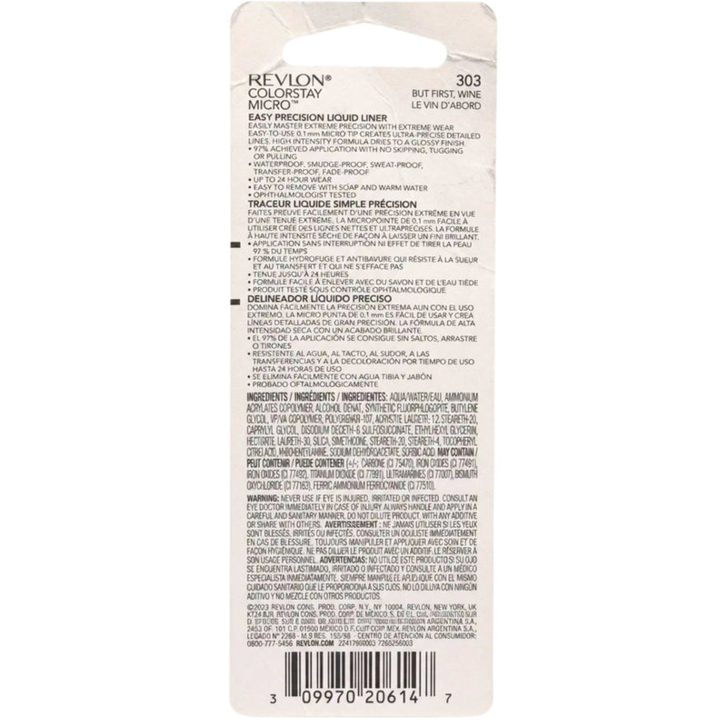 REVLON ColorStay Micro Easy Precision Liquid Liner 303 But First Wine - 1 Pack