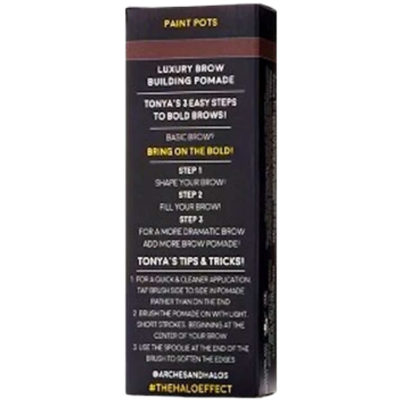 Arches and Halos Luxury Brow Building Pomade for Women - Dark Brown - 0.106 oz - 1 Pack