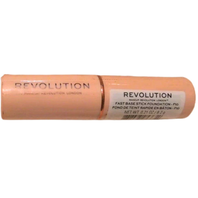 SEALED MAKEUP REVOLUTION LONDON FAST BASE STICK FOUNDATION 0.21 OZ SHADE F10 - 1 Pack
