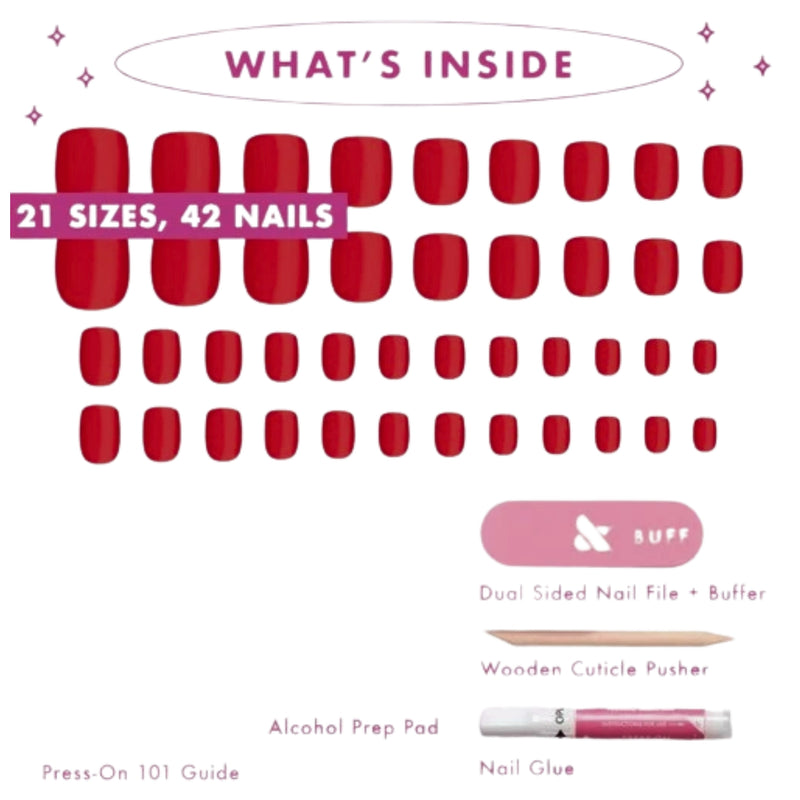 Olive & June The Instant Mani Press-On Nails Extra Short CV Red NIP - 1 Pack
