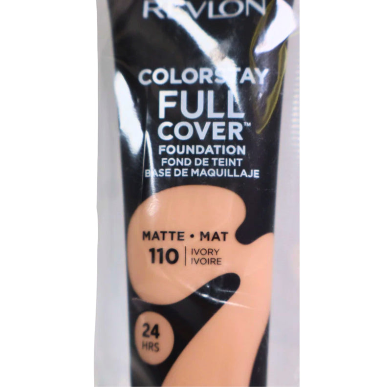 Revlon ColorStay Full Cover Longwear Matte Foundation, 110 Ivory 1.0 oz - 1 Pack