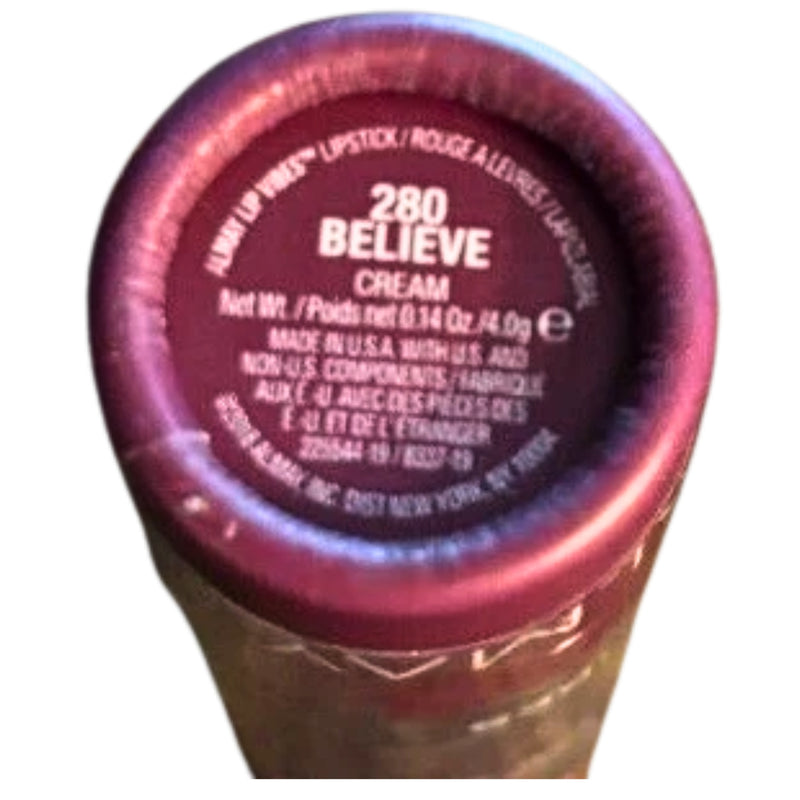 Almay Lip Vibes Cream Finish Lipstick 280 Believe Sealed, 0.14 oz - 1 Pack
