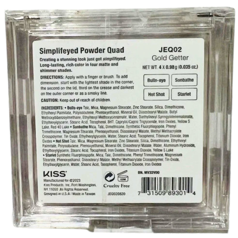 Joah simplifeyed powder quad JEQ02 gold getter New, 0.14 oz - 1 Pack