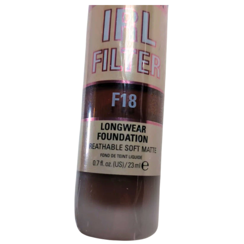Revolution IRL Filter Foundation Longwear F18 Dark Brown Liquid Cream Coverup - 1 Pack