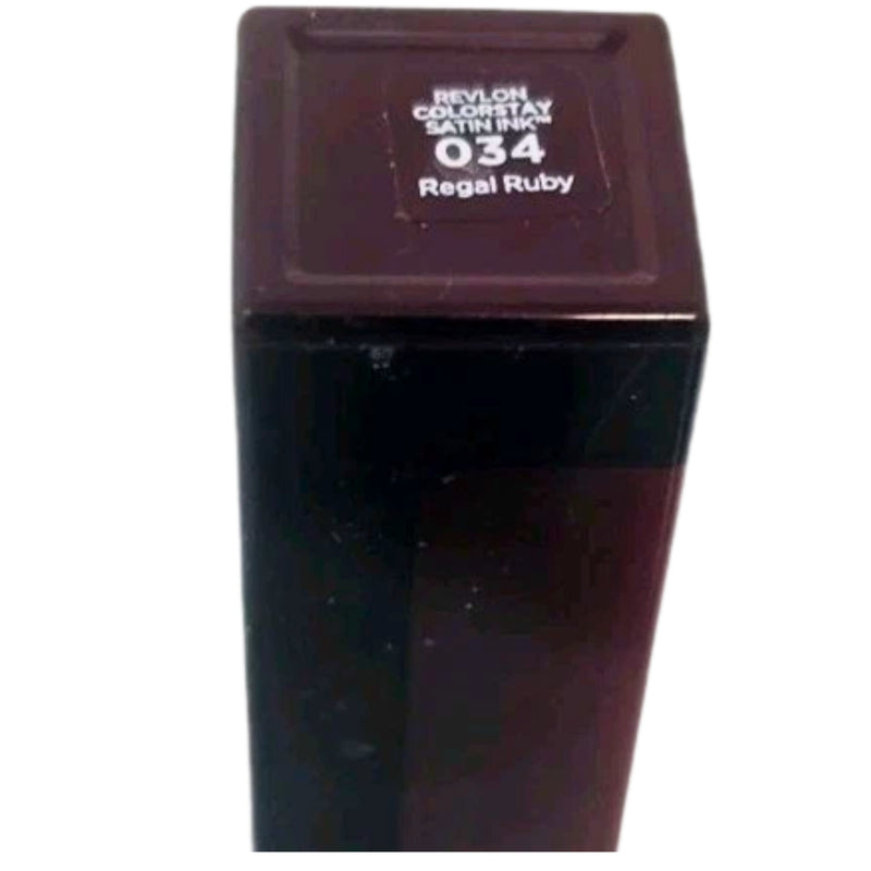 Revlon ColorStay Satin Ink Liquid Lipstick #034 Regal Ruby Long Lasting - NIP, 0.17 oz - 1 Pack