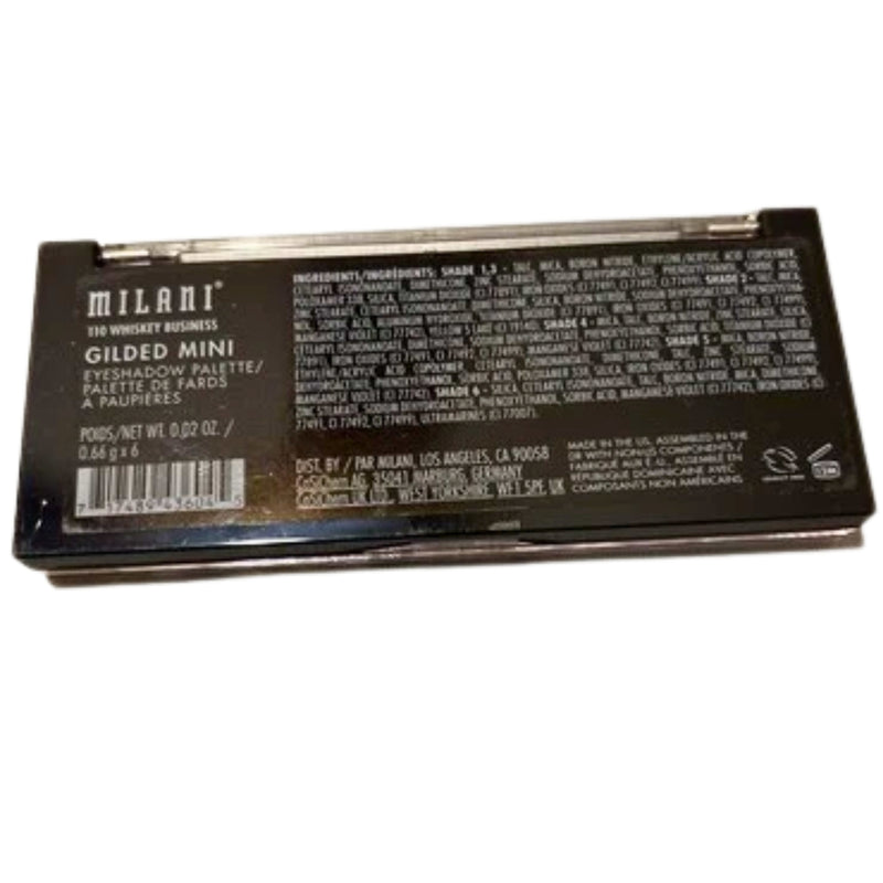 Milani Gilded Mini Eyeshadow Palette 6 Matte/Shimmer Hues - 110 Whiskey Business - 1 Pack