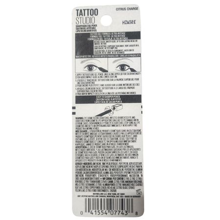 Maybelline Tattoo Studio Gel Eyeliner Pencil Citrus Charge 804 0.04oz New