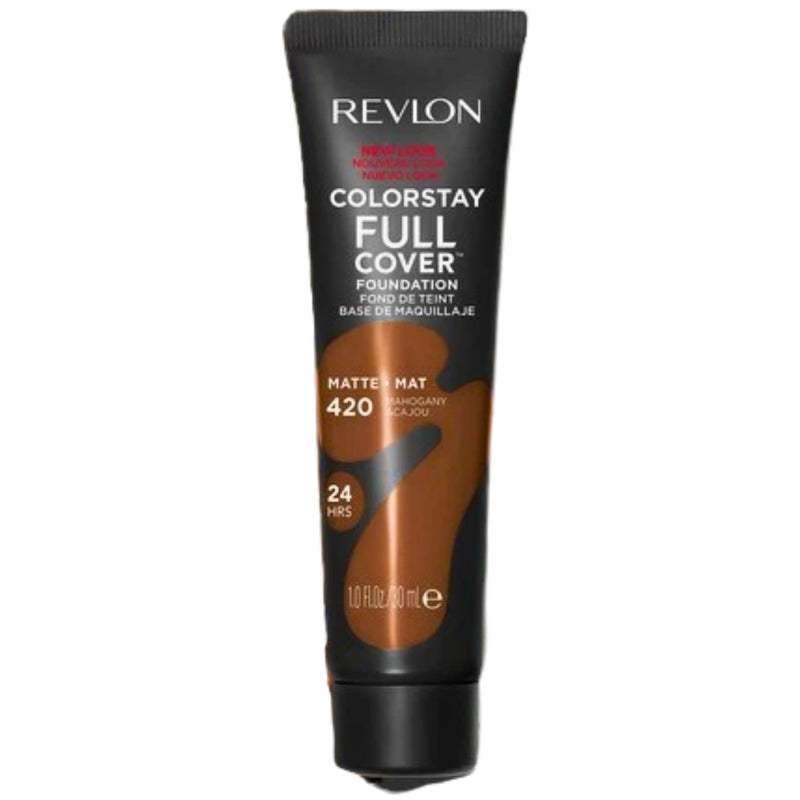 Revlon ColorStay Full Cover Matte Foundation, 1 oz. - Shade: 420 Mahogany - 1 Pack