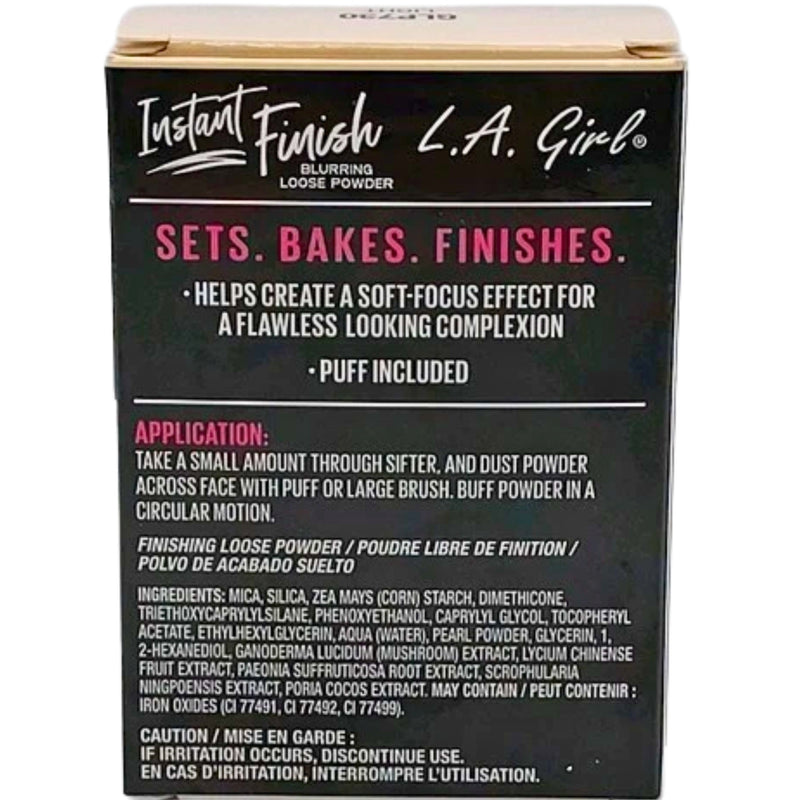 L.A. Girl Instant Finish Blurring Loose Powder, Light GLP730, 0.21oz - 1 Pack