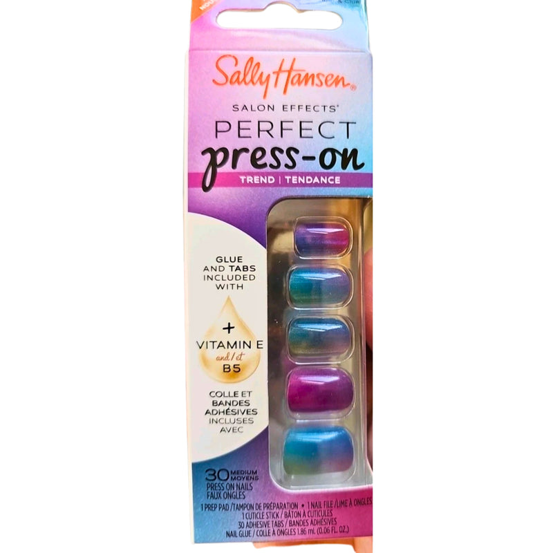 Sally Hansen Med Perfect Manicure Press On Nails, Hues & Clues Sq505, 0.06 oz - 1 Pack