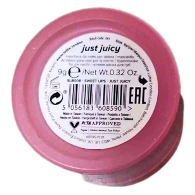 Lottie Sweet Lips Overnight Lip Mask Sealed Mask & Balm SLB008 - Just Juicy, 0.32 oz - 1 Pack