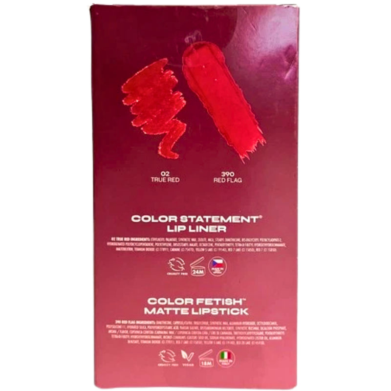 Milani Matte Neutral Red Lip Kit Color Fetish Lipstick Color Statement Lip Liner - 1 Pack