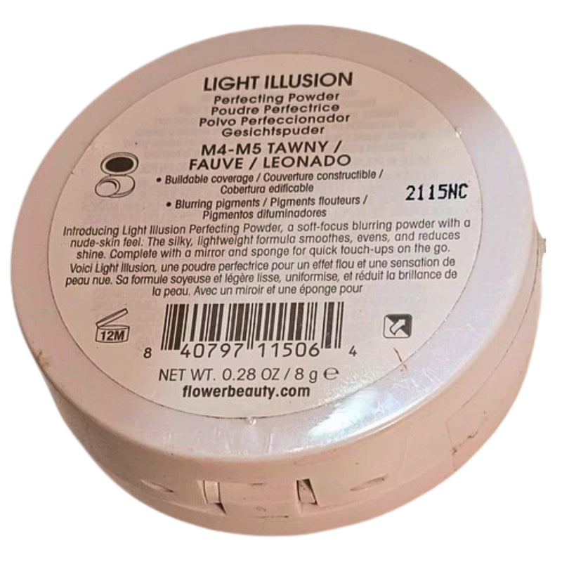 FLOWER Beauty Light Illusion Perfecting Powder M4-M5 Tawny, 0.28 oz - 1 Pack