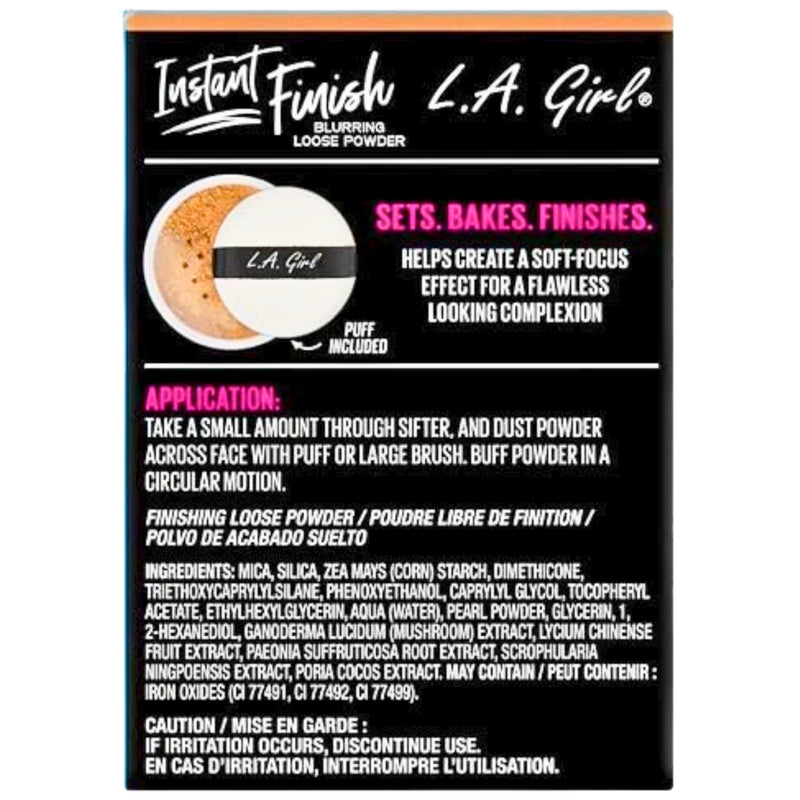 L.A.Girl Instant Finishing Powder Blurring Oil Control Loose GLP731 Matte Medium, 0.21oz - 1 Pack