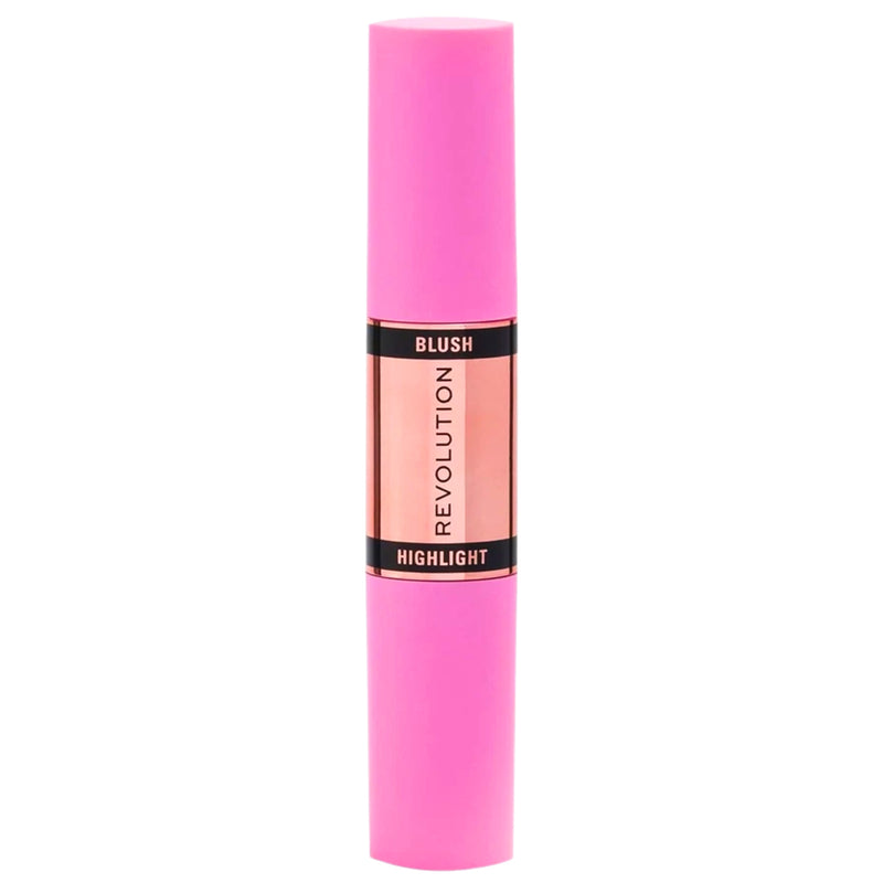Makeup Revolution Blush & Highlight Stick , Coral Dew 4.3 g - 1 Pack