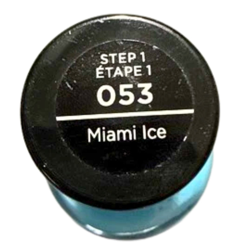 Sally Hansen Miracle Gel #053 Miami Ice (Ice Blue) Step1 No UV Light, 0.5 oz - 1 Pack