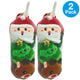 U Style Christmas Holiday Character Loofahs Santa Tree Reindeer 3 Count 2 Pack B