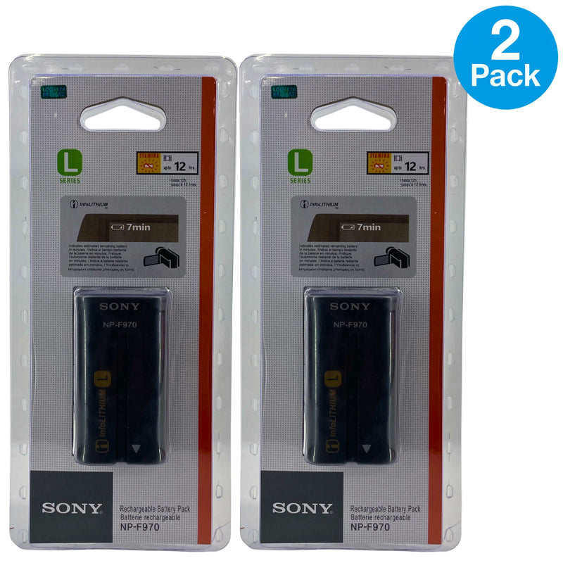 Sony NP-F970 InfoLITHIUM L Series Rechargeable Battery Pack 2 Pack New